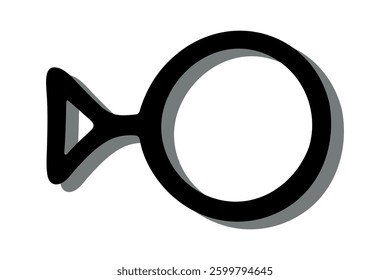 Hand drawn third gender identity icon Symbol used to represent sex and gender
