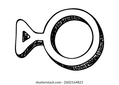 Hand drawn third gender identity icon Symbol used to represent sex and gender