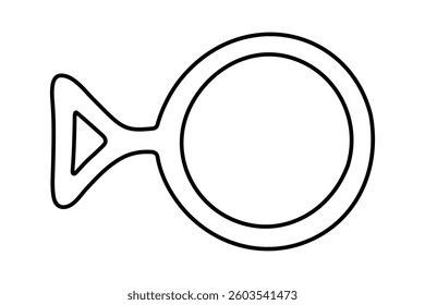 Hand drawn third gender identity icon Symbol used to represent sex and gender