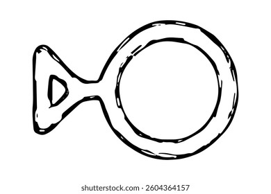 Hand drawn third gender identity icon Symbol used to represent sex and gender