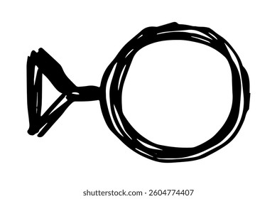 Hand drawn third gender identity icon Symbol used to represent sex and gender