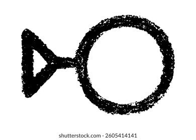 Hand drawn third gender identity icon Symbol used to represent sex and gender