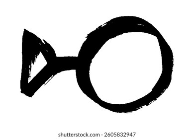 Hand drawn third gender identity icon Symbol used to represent sex and gender