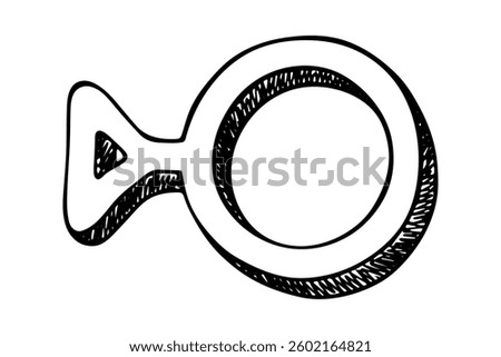 Hand drawn third gender identity icon Symbol used to represent sex and gender