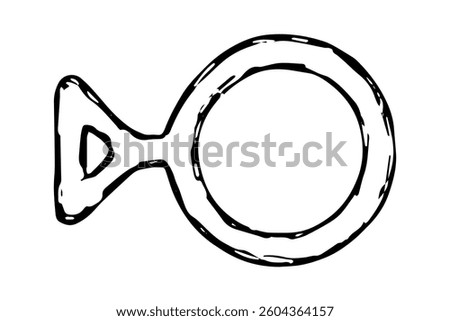 Hand drawn third gender identity icon Symbol used to represent sex and gender