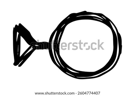 Hand drawn third gender identity icon Symbol used to represent sex and gender