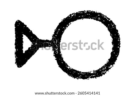 Hand drawn third gender identity icon Symbol used to represent sex and gender