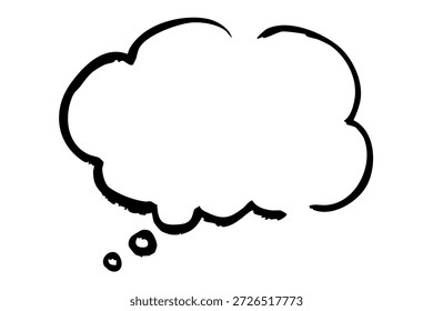 Hand drawn thought bubble frame for thinking ideas and imagination in comic style