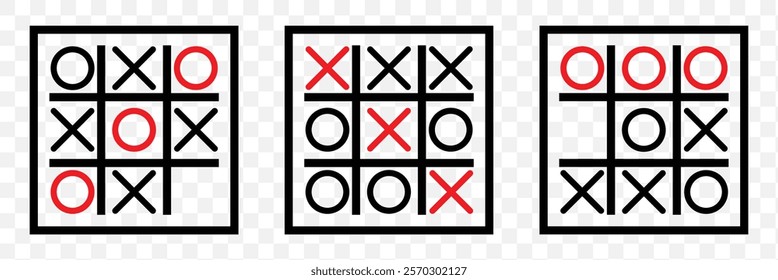 Hand drawn tic tac toe game. X-O children game. Play a tictactoe draw. Noughts and win. tic tac toe.