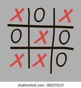 Tic Tac Toe Game Icon Red Stock Vector (royalty Free) 689315005 