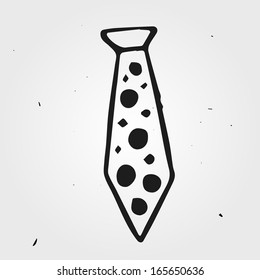 Hand drawn tie, abstract