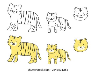 Handgezeichnete Tigerillustration