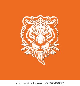 Hand Drawn Tiger illustration Vector Design