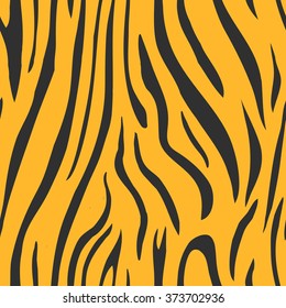 Hand drawn tiger seamless texture