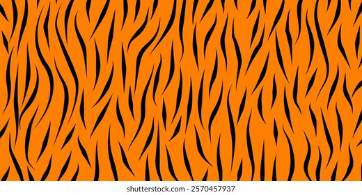 Hand drawn tiger skin pattern wallpaper for fabric, textiles, clothing, banner, interior decor, abstract backgrounds.