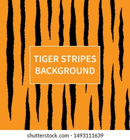 Hand drawn Tiger stripes pattern background