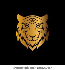 Hand drawn Tiger. Vector illustration of a tiger head.