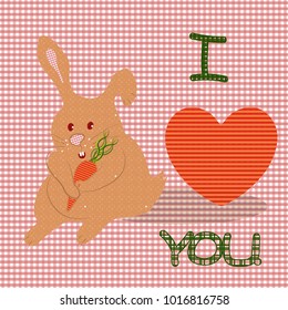 Hand drawn tilda rabbit 