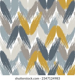 Hand Drawn Tileable Geometric Dotted Grunge Repetitive Retro Wallpaper. Bizarre Art Illustration