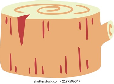 Hand Drawn timber illustration isolated on background