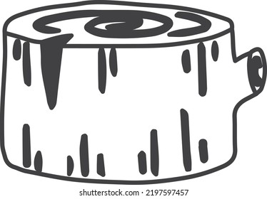 Hand Drawn timber illustration isolated on background