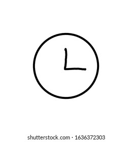 Hand Drawn Time Icon Set. Unique Sketch Style Outline Icon Vector.