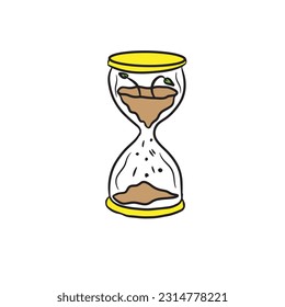 Desfase de tiempo de trazo aislado en fondo blanco