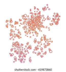 Hand drawn tiny bubbles. Vector illustration