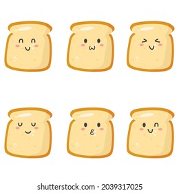hand drawn toast bread pattern