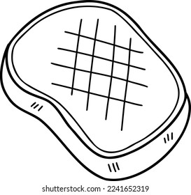 Hand Drawn Toast or sliced bread illustration isolated on background