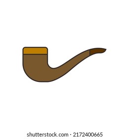 Hand drawn tobacco pipe vector template