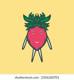 Hand drawn tomato fruit vegetable cartoon