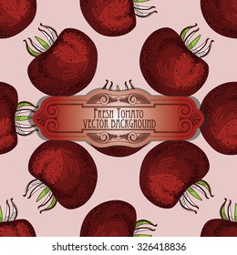Hand drawn tomato seamless
