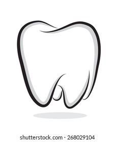 Hand drawn tooth illustration