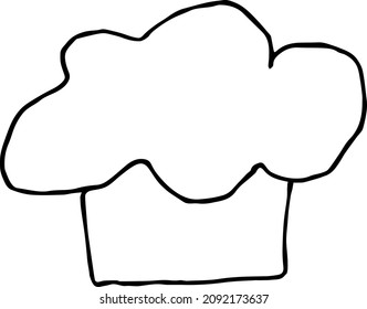 Hand drawn Toque vector on a white background