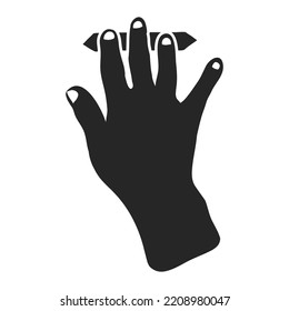 Hand drawn touchpad finger gesture vector illustration