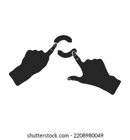 Hand drawn touchpad finger gesture vector illustration