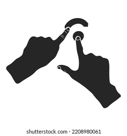 Hand drawn touchpad finger gesture vector illustration