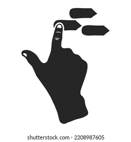 Hand drawn touchpad finger gesture vector illustration