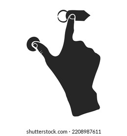 Hand drawn touchpad finger gesture vector illustration