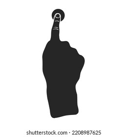 Hand drawn touchpad finger gesture vector illustration