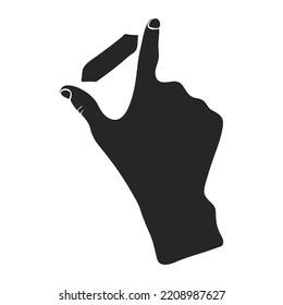Hand drawn touchpad finger gesture vector illustration