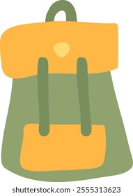 Hand Drawn Tourist Backpack Vector Illustration