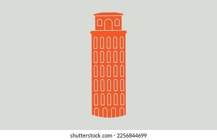 Hand drawn tower icon isolated on a white background vector