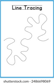 Hand drawn tracing line practice for kids 