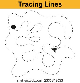 hand drawn tracing worksheets for kids pencontrol and handwriting practice