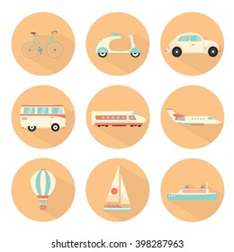 Hand drawn transport icons set / Transport icons set