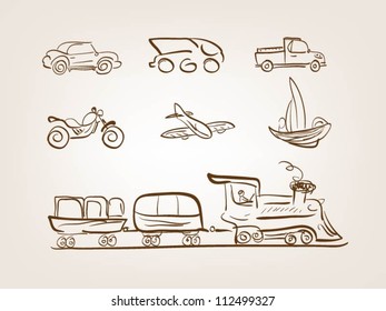 Hand Drawn Transportation icon