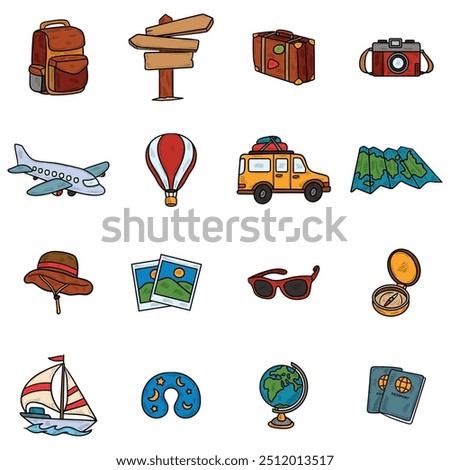 Hand Drawn Travel - Colored