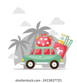 Hand drawn travel illustration design. Vector design